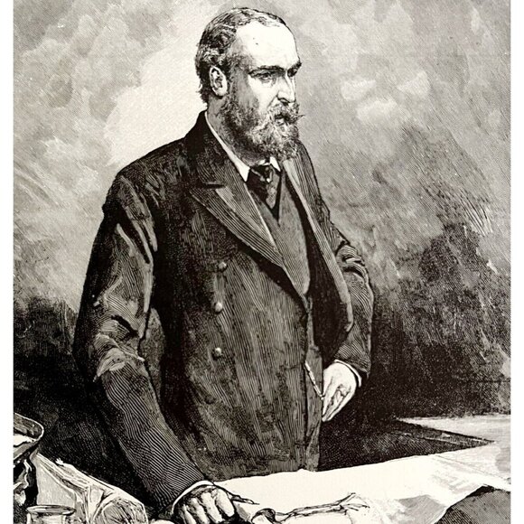 Parnell Testify Against Times Irish Nationalist Typogravure Victorian 1894 DWS4 - Picture 1 of 2